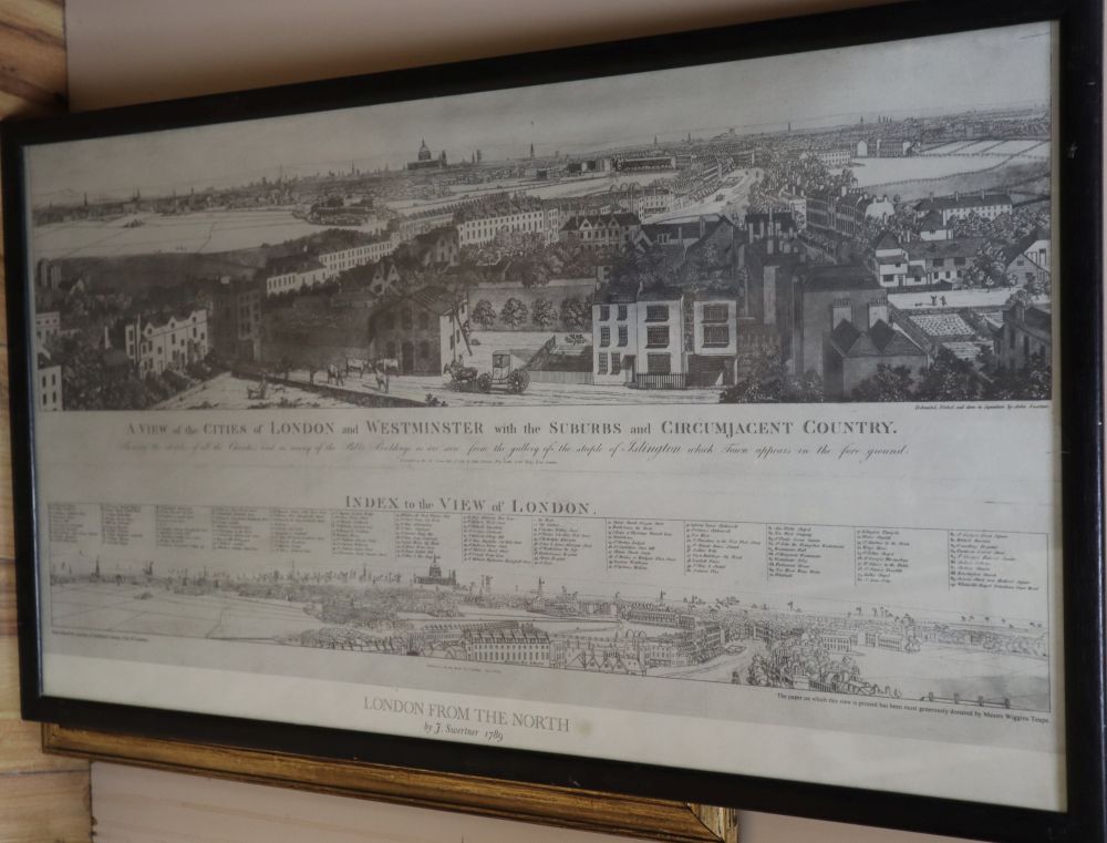 A group of assorted paintings and prints including a watercolour beach scene by Petley Jones